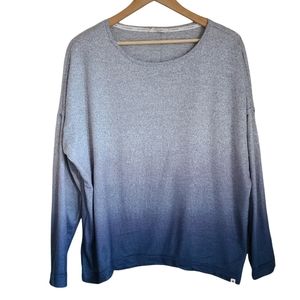 lucky brand ombre crewneck lightweight sweater size M